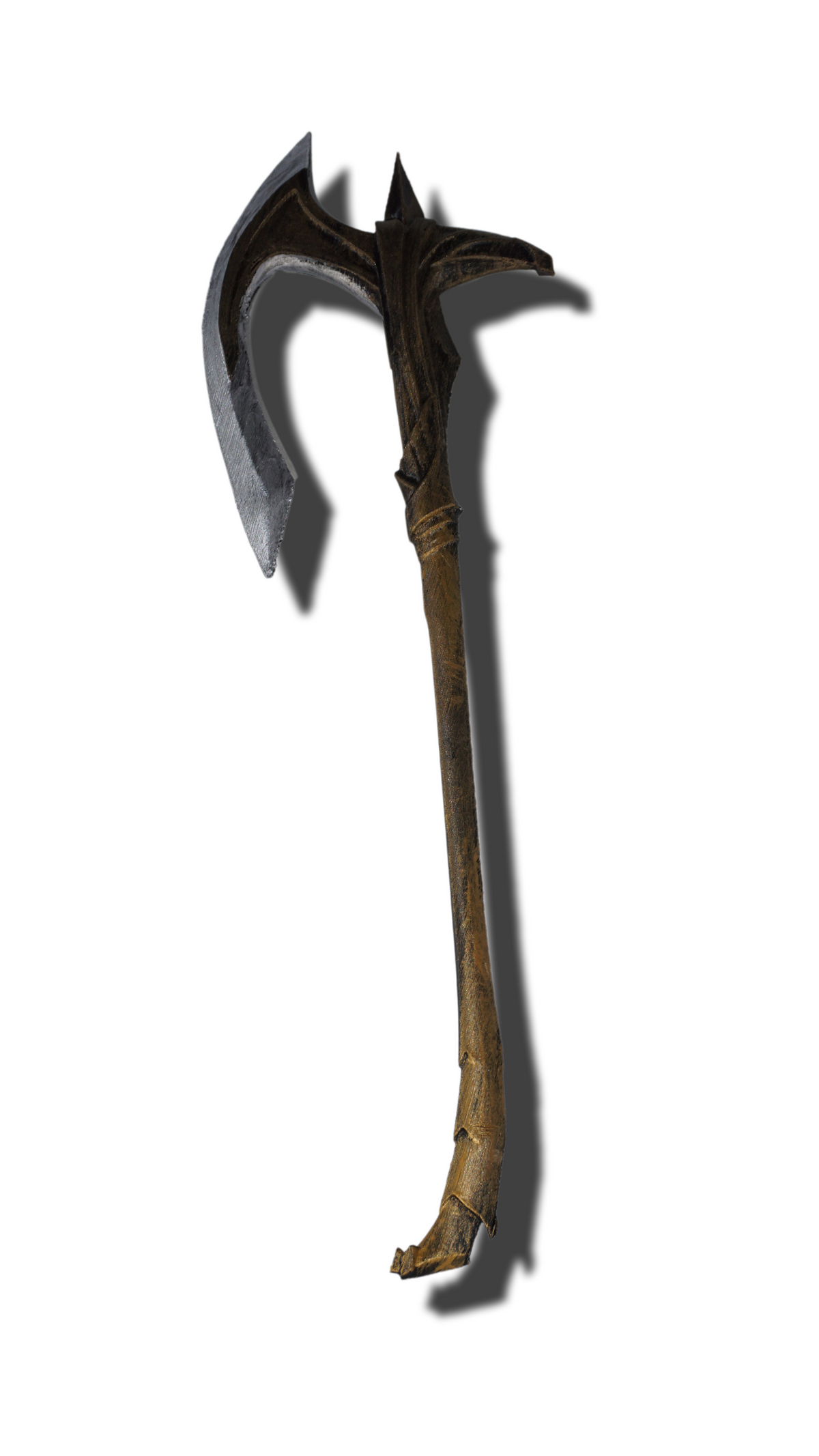 Miniature Elven Battle Axe, 1:6 Scale ABS Resin Miniaturized Display Piece