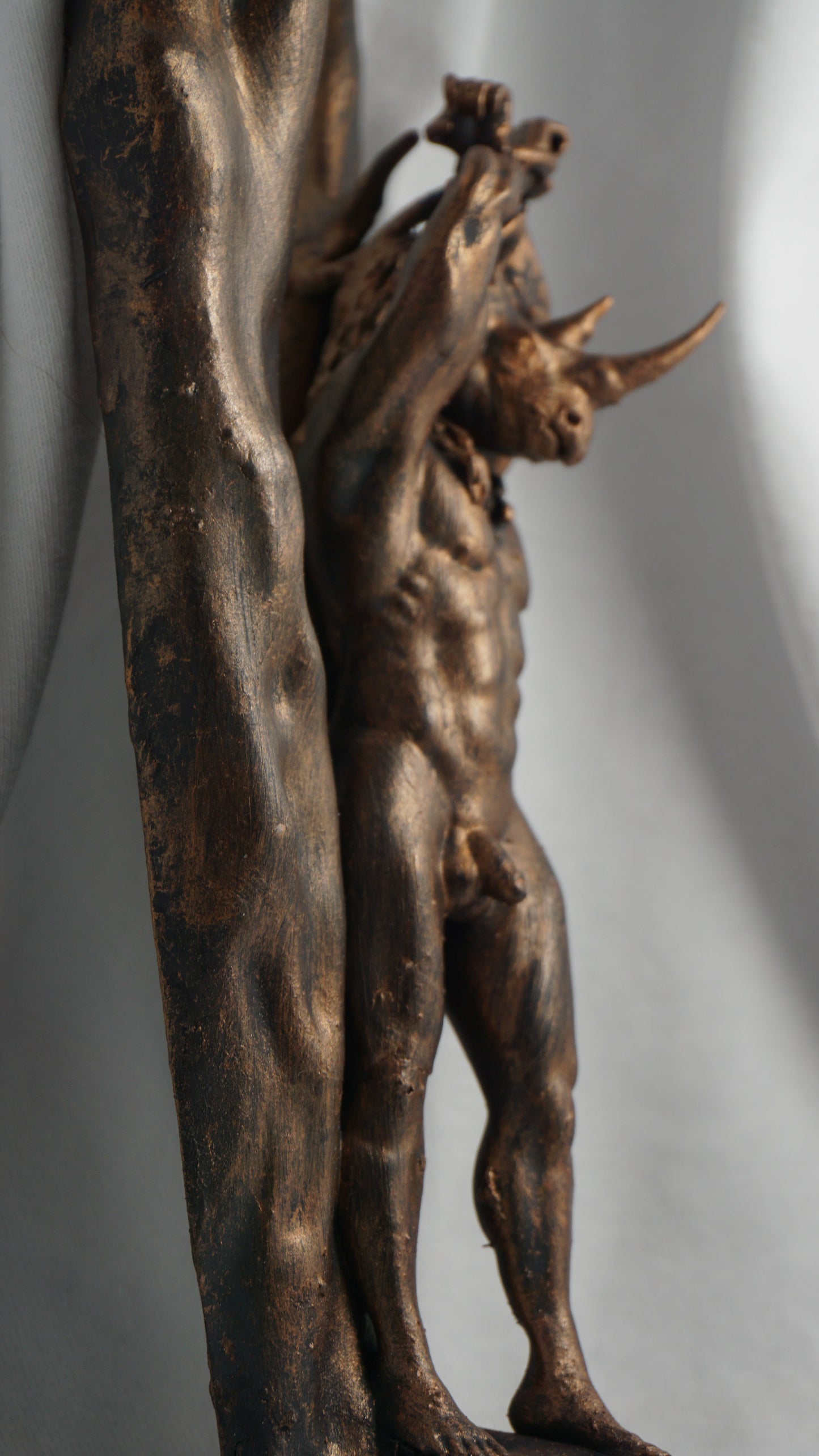 Saint Rhino Adult Mature gay Fine Art Statue
