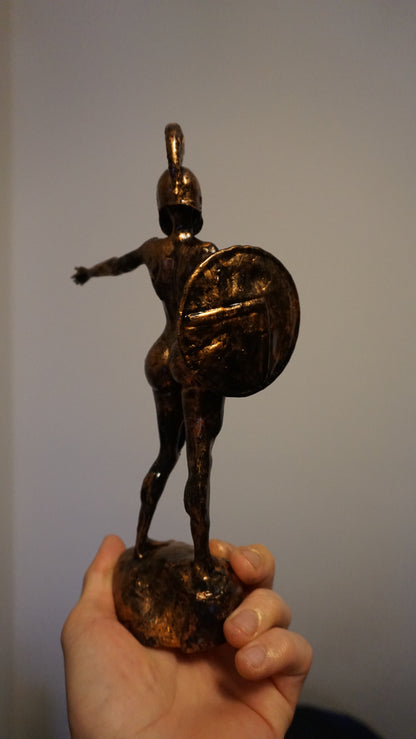 Greek Spartan Warrior Woman Figurine