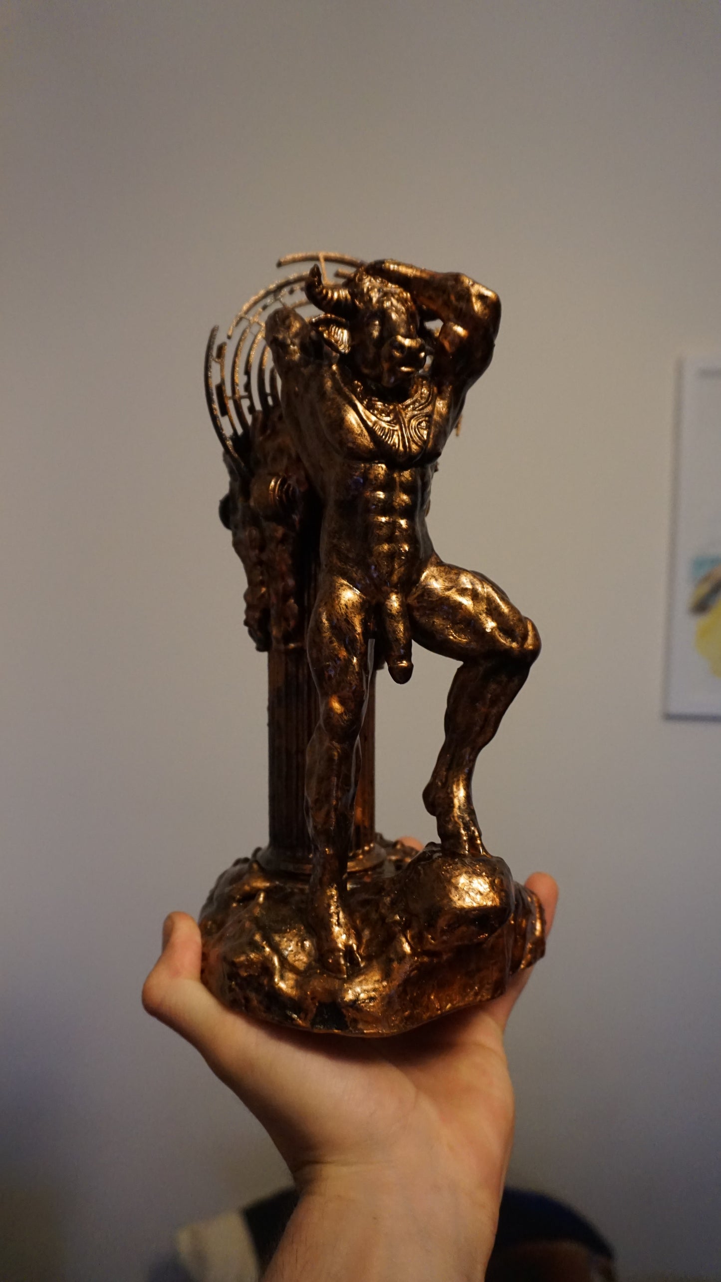 The Nude Minotaur of the maze Dark and Sensual Statue