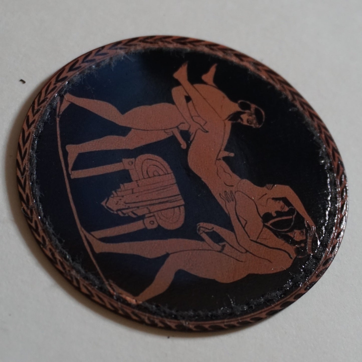 Gay Greek Orgy Faux Leather Patch