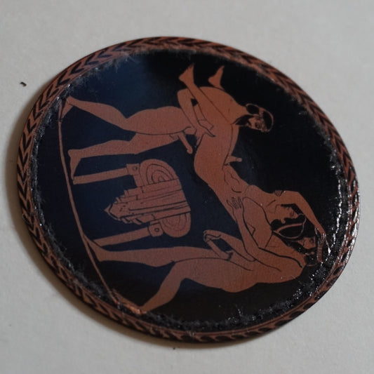 Gay Greek Orgy Faux Leather Patch