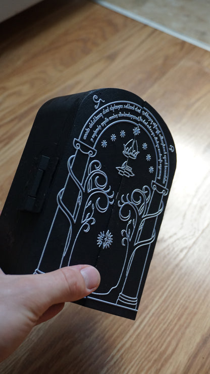 Doors of Moria Inspired Box | Fantasy Dwarven Gate Storage Box | Middle Earth Inspired Keepsake Box | Fantasy Jewelry & Trinket Box