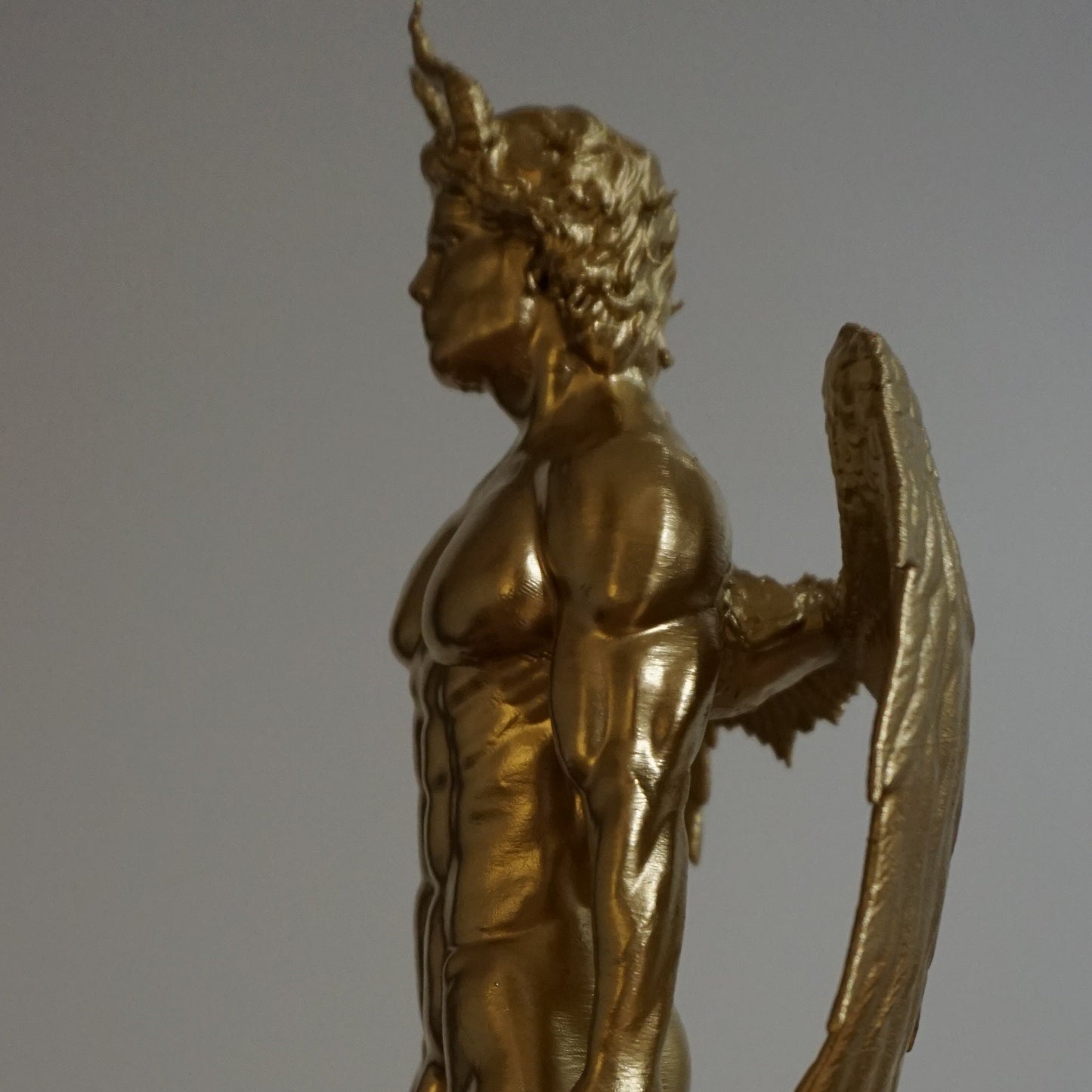 Winged Demon Statue | Nude Male Demon Sculpture | Gothic Fantasy Figure | Dark Angel Statue | Occult Gothic Decor | Demon Art Sculpture