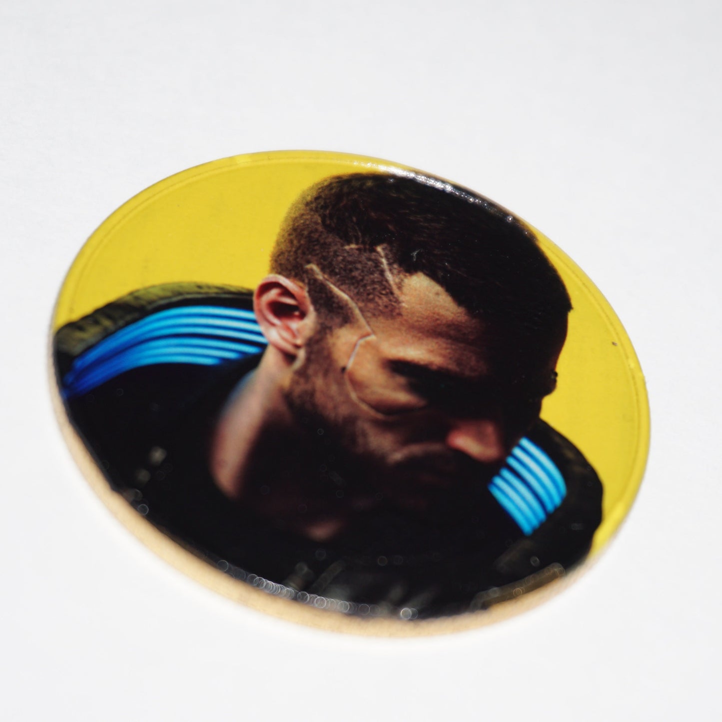 Male V Cyberpunk Collectible Coin | Night City Mercenary Coin | Cyberpunk 2077 Inspired Gaming Token | Futuristic RPG Gamer Gift