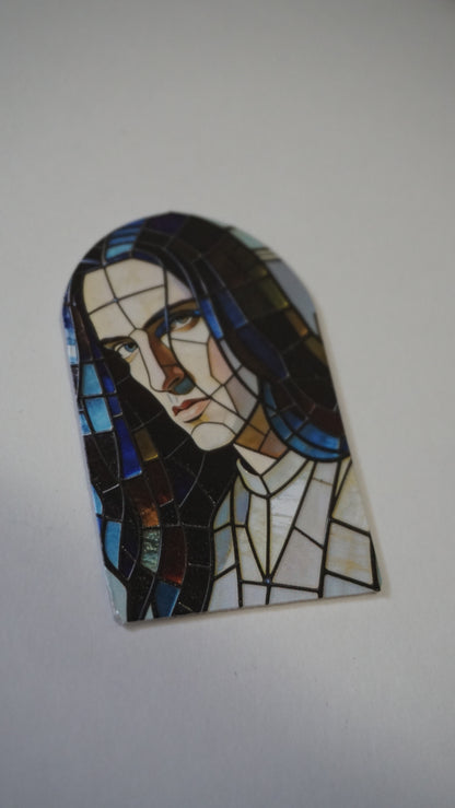 Peter Steele Stained Glass Acrylic Art | Gothic Metal Window Panel | Type O Negative Inspired Decor | Dark Music Wall Art | Goth Gift