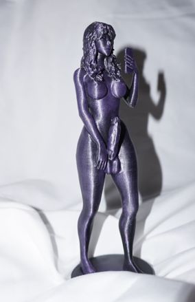 Androgynous, Selfie - Sculpture and Tabletop Decoration Statue Transgender