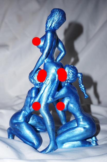 Connection of three Lesbian art sculpture