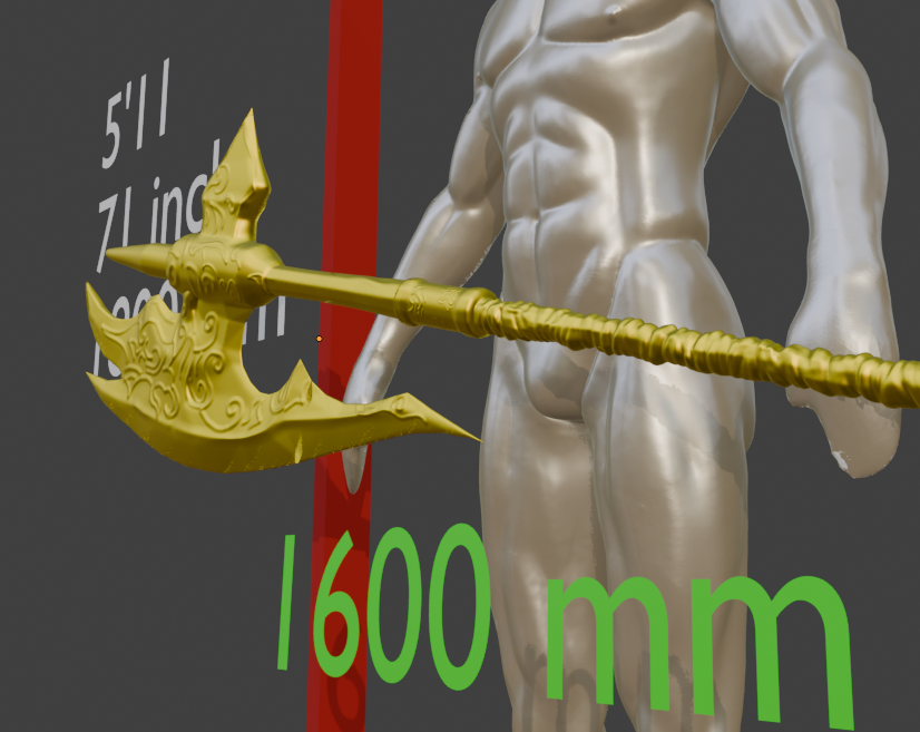 Ebony Great Axe Replica