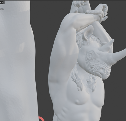 Saint Rhino Adult Mature gay Fine Art Statue