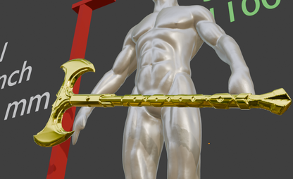 Mini Iron Double Battle Axe Non functional Durable Plastic Replica Cosplay Piece