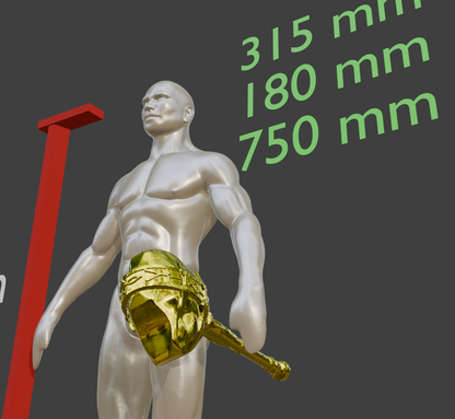 Mini Stalhrim Mace Non functional Durable Plastic Replica Cosplay Piece