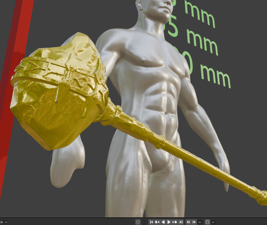 Mini Miniature Format Stalhrim Great Mace