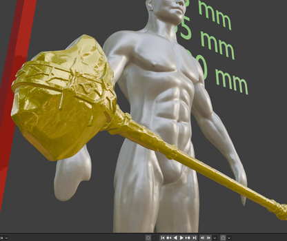 Mini Miniature Format Stalhrim Great Mace