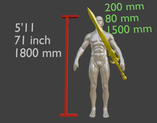 Stalhrim Great Sword Non functional Durable Plastic Replica Cosplay Piece
