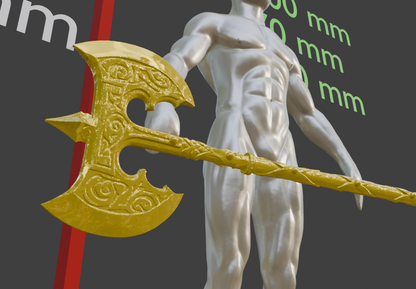 Mini Steel Great Axe Non functional Durable Plastic Replica Cosplay Piece