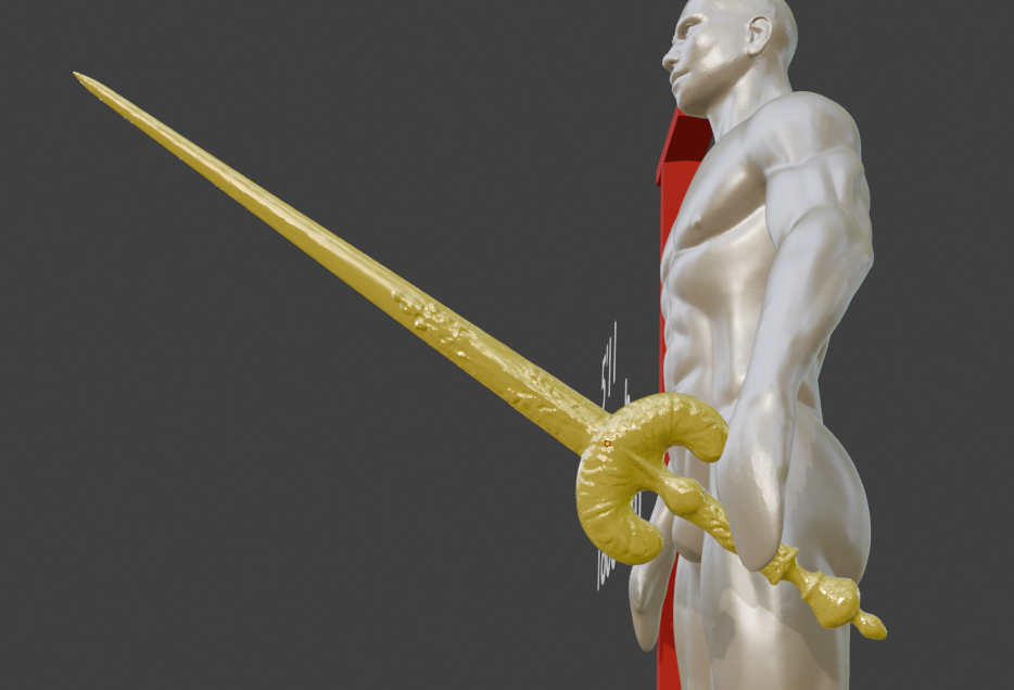 Mini Ornamental Straight Sword Non functional Durable Plastic Replica Cosplay Piece