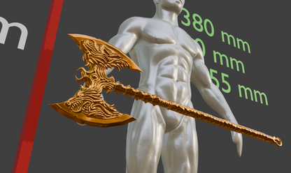 Mini Rueful Axe Non functional Durable Plastic Replica Cosplay Piece