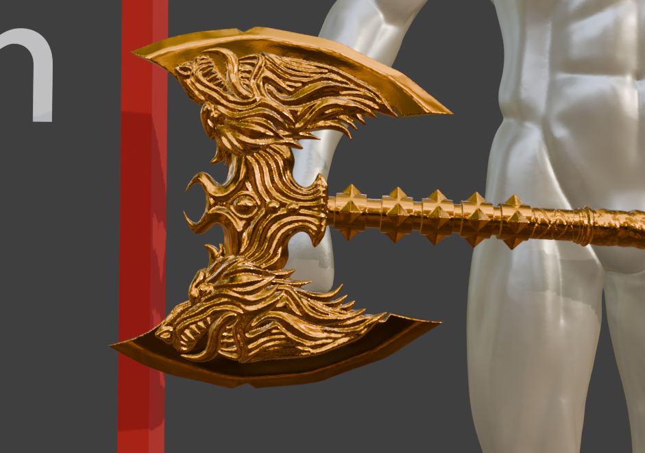 Mini Rueful Axe Non functional Durable Plastic Replica Cosplay Piece