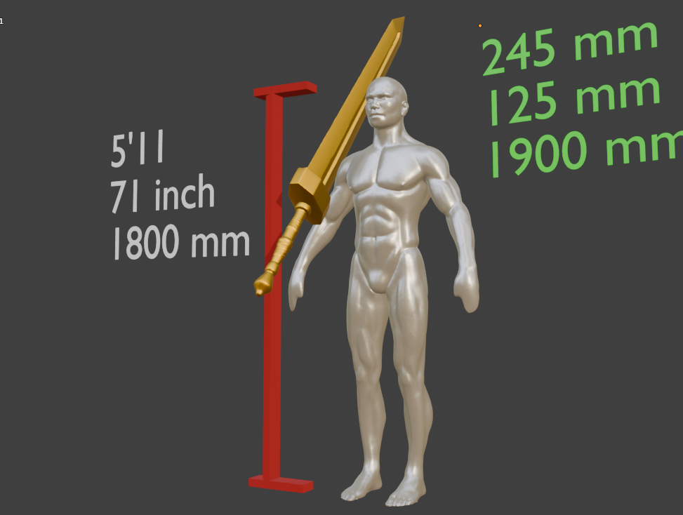 Mini The Great Sword Guts Sword Miniature Format