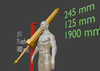 Mini The Great Sword Guts Sword Miniature Format