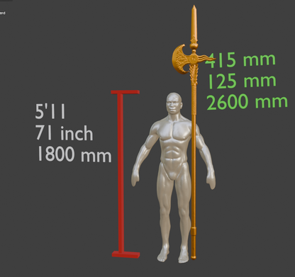 Mini Banished Knight's Halberd Miniature Format