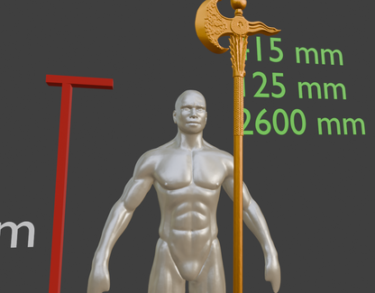 Mini Banished Knight's Halberd Miniature Format