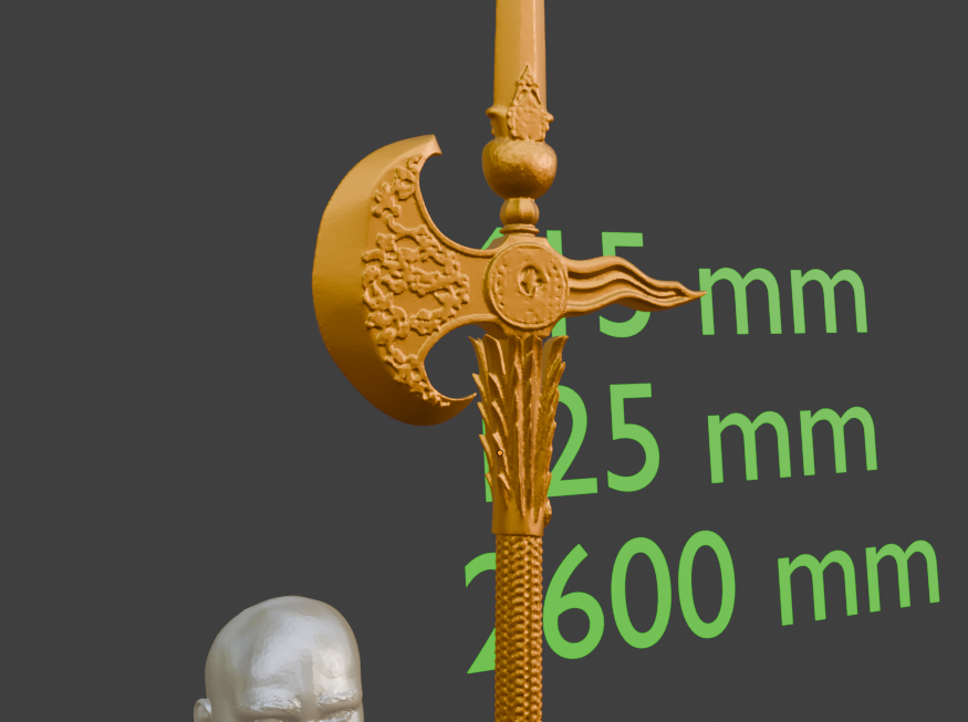Mini Banished Knight's Halberd Miniature Format