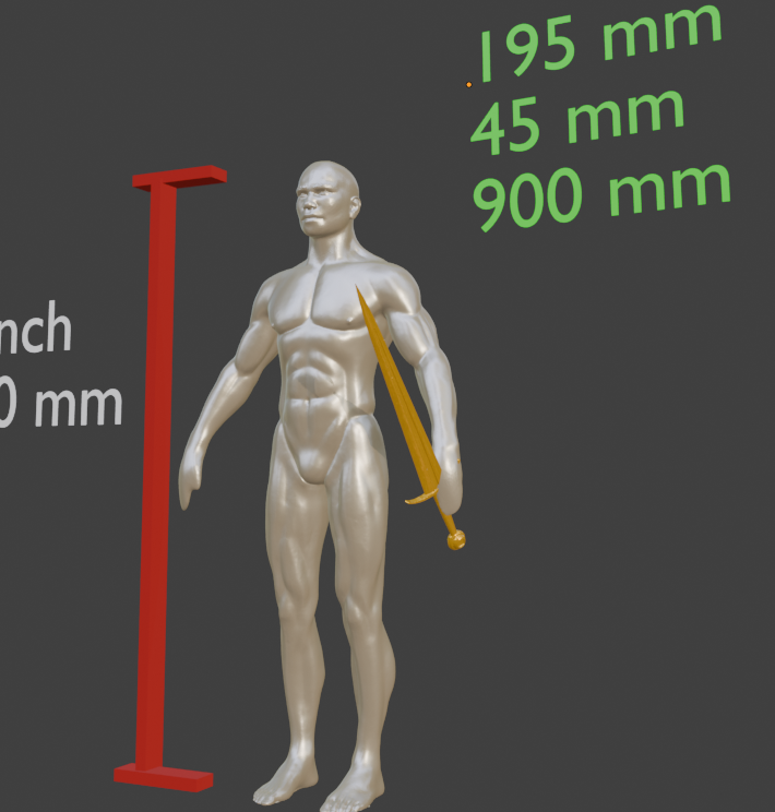 Mini Broad Sword Miniature Format