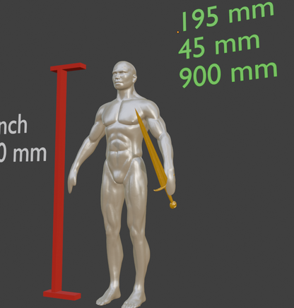 Mini Broad Sword Miniature Format