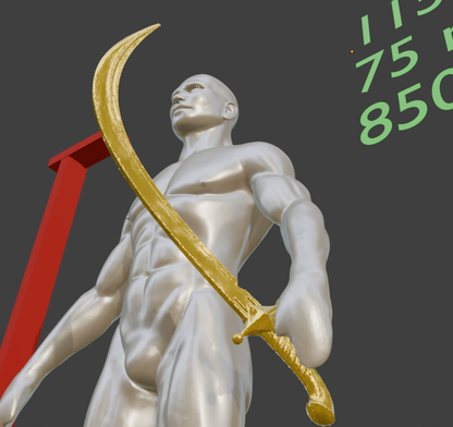 Mini Bandit's Curved Sword Miniature Format