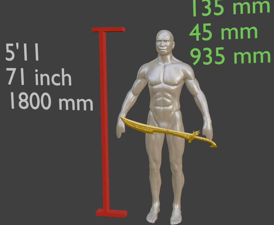 Mini Nordic Short Sword Miniature Format