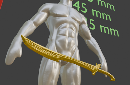 Mini Nordic Short Sword Miniature Format