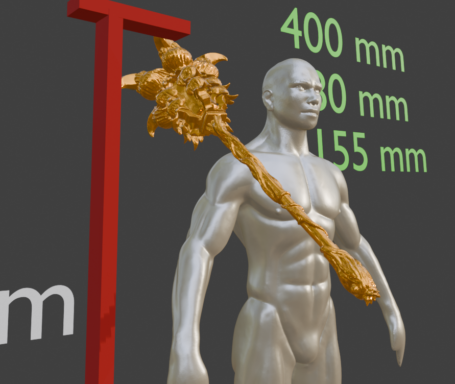 Mini Beastclaw great hammer Miniature Format