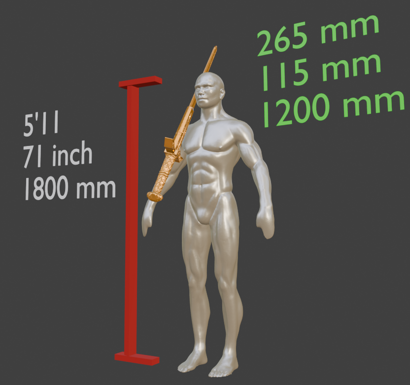 Mini Banished Knight's Greatsword Miniature Format