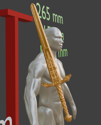 Mini Banished Knight's Greatsword Miniature Format