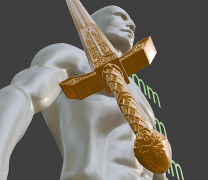 Mini Banished Knight's Greatsword Miniature Format