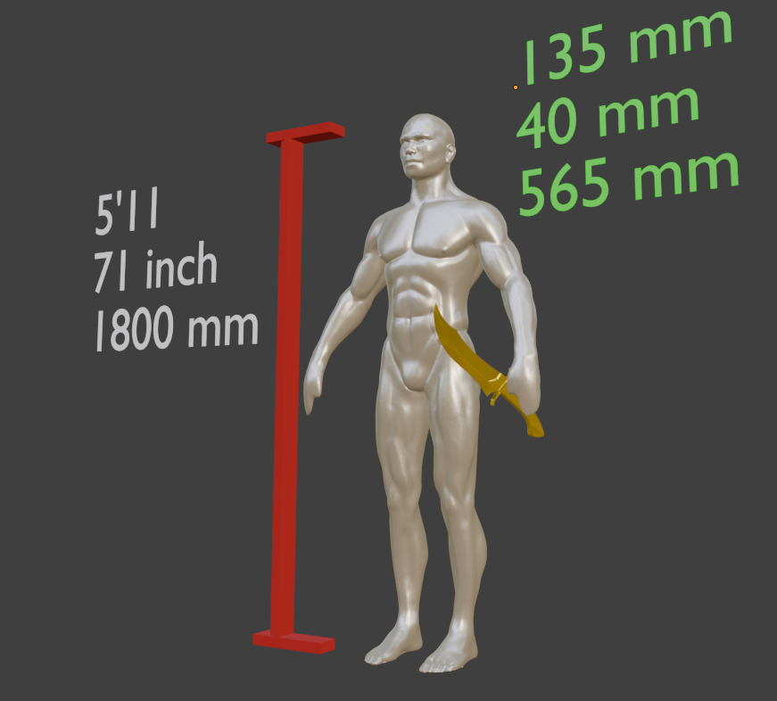 Mini Great Dagger Miniature Format