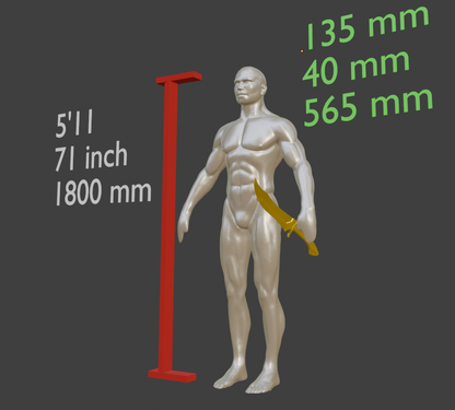 Mini Great Dagger Miniature Format
