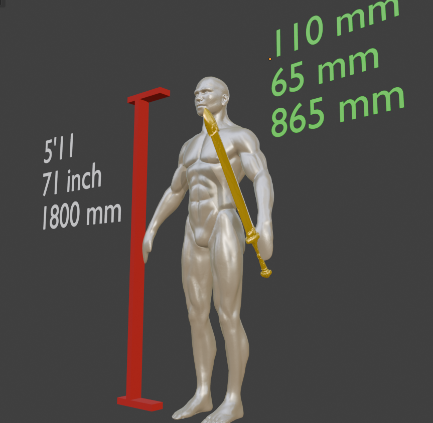 Mini Stone-Sheathed Sword Miniature Format