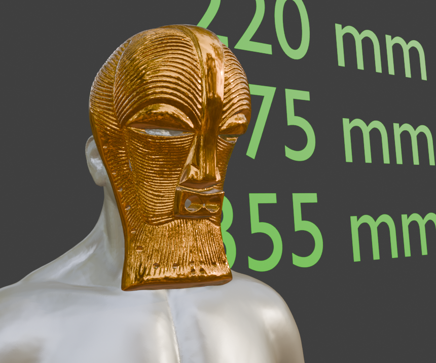 Mini African ceremonial mask Miniature Format