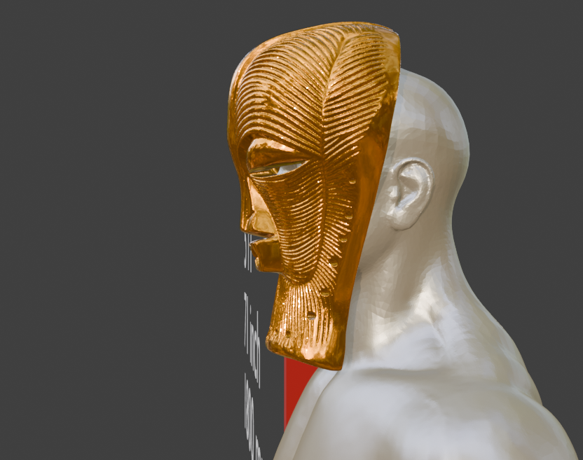 Mini African ceremonial mask Miniature Format
