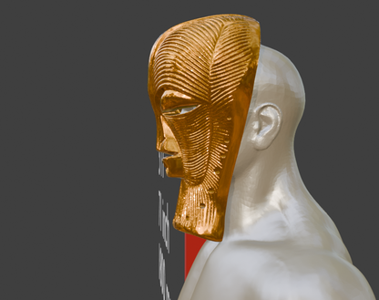 Mini African ceremonial mask Miniature Format