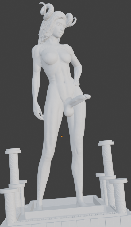 Transgender "Devil Spawn" Erotic Art Sculpture and figurine