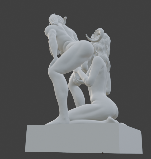 Transgender "Love from behind" Erotic Art Sculpture and figurine