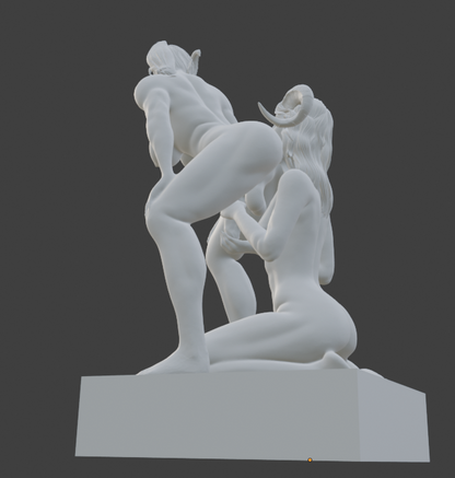 Transgender "Love from behind" Erotic Art Sculpture and figurine