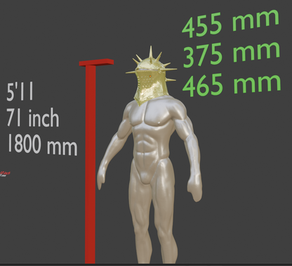 Spiked Elite Knight Helm Replica Cosplay and dress up piece