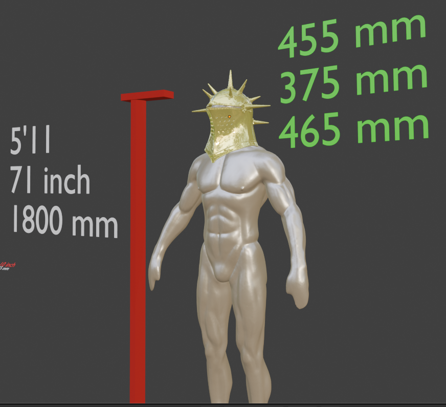 Mini Spiked Elite Knight Helm Replica Miniature Format