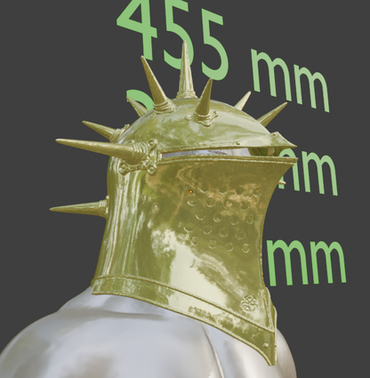 Mini Spiked Elite Knight Helm Replica Miniature Format