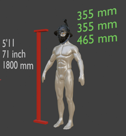 Mini Gladiator Ornate Helm Replica Miniature Format